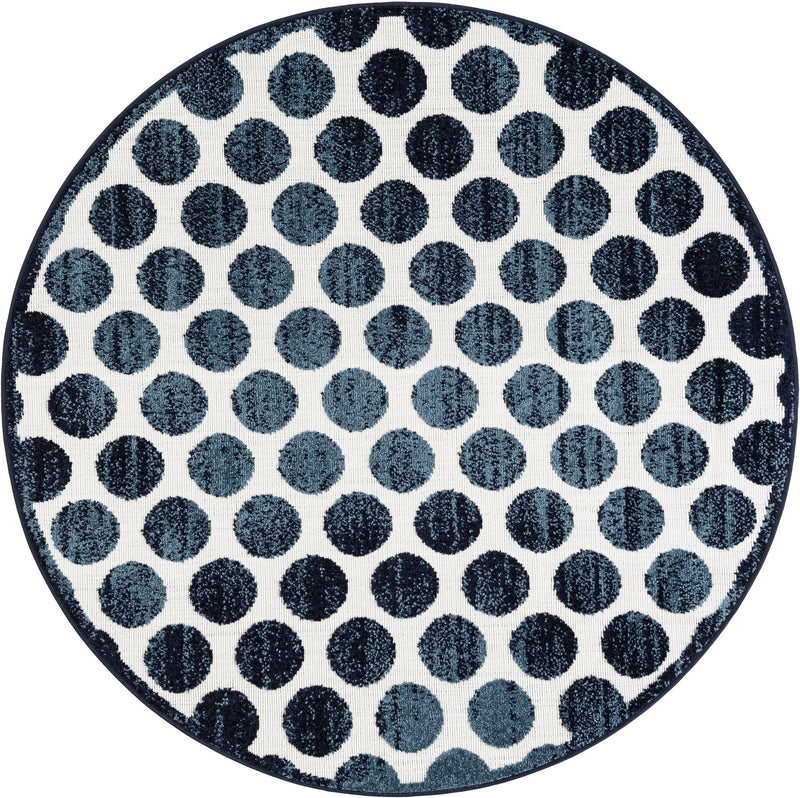 Catalina Cove Outdoor Collection Area Rug -  Capistrano Round Navy Blue  lifestyle 69