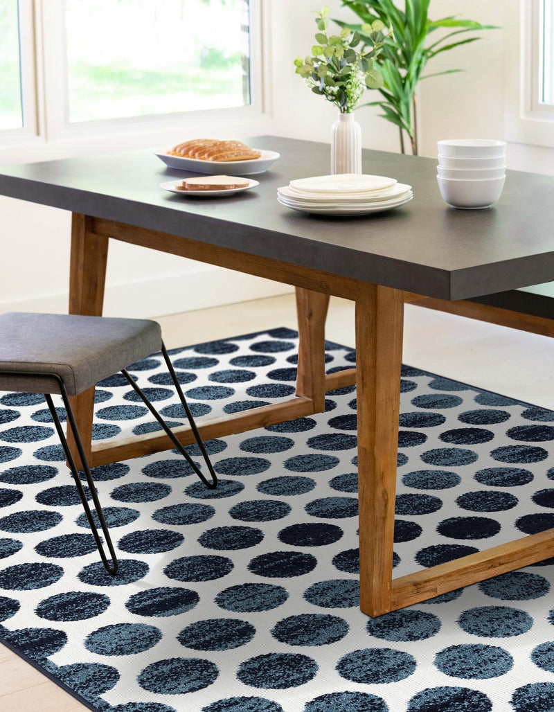 Catalina Cove Outdoor Collection Area Rug -  Capistrano Rectangle Navy Blue  lifestyle 9