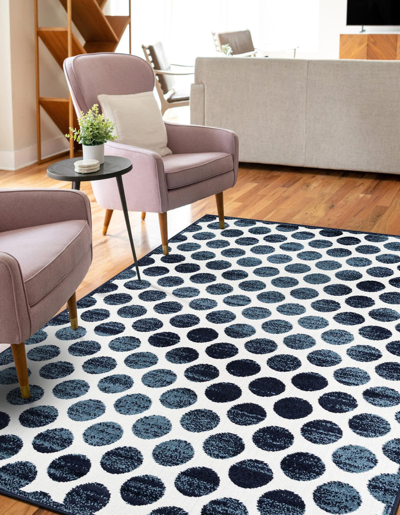 Catalina Cove Outdoor Collection Area Rug -  Capistrano Rectangle Navy Blue  lifestyle 15