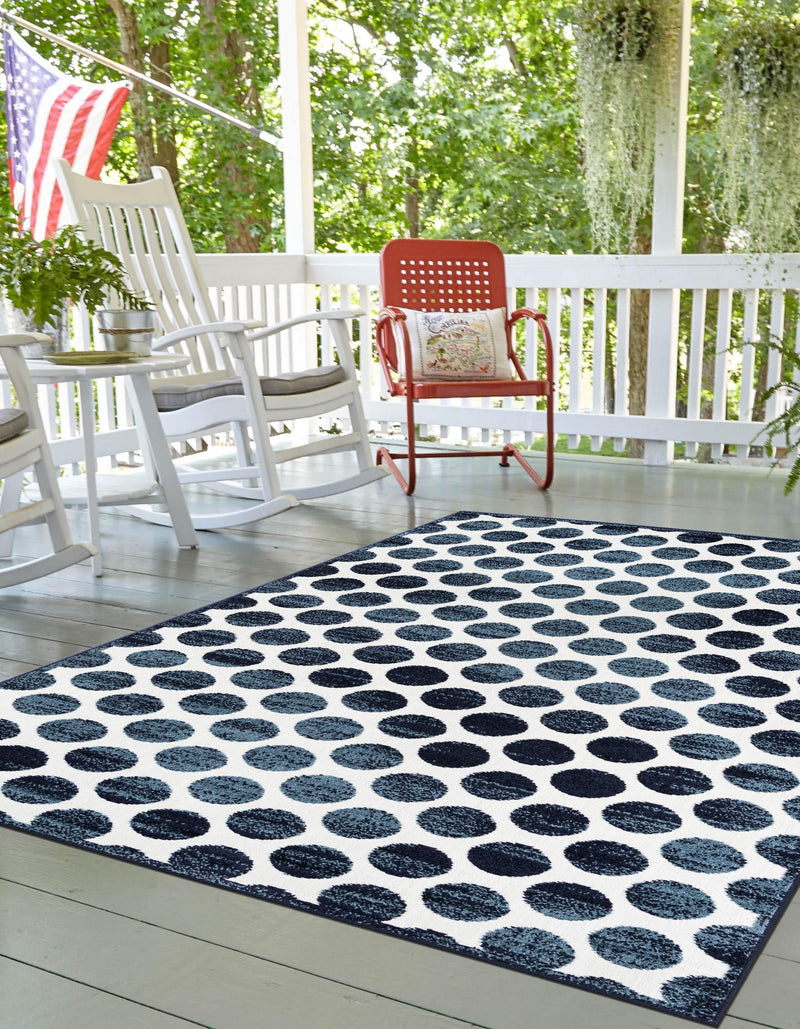 Catalina Cove Outdoor Collection Area Rug -  Capistrano Rectangle Navy Blue  lifestyle 24