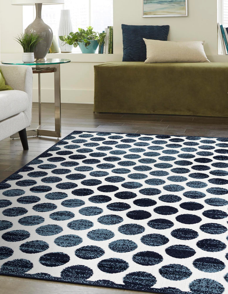 Catalina Cove Outdoor Collection Area Rug -  Capistrano Rectangle Navy Blue  lifestyle 27