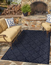 Catalina Cove Outdoor Collection Area Rug -  Venice Rectangle Navy Blue  lifestyle 5