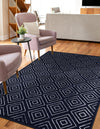 Catalina Cove Outdoor Collection Area Rug -  Venice Rectangle Navy Blue  lifestyle 9