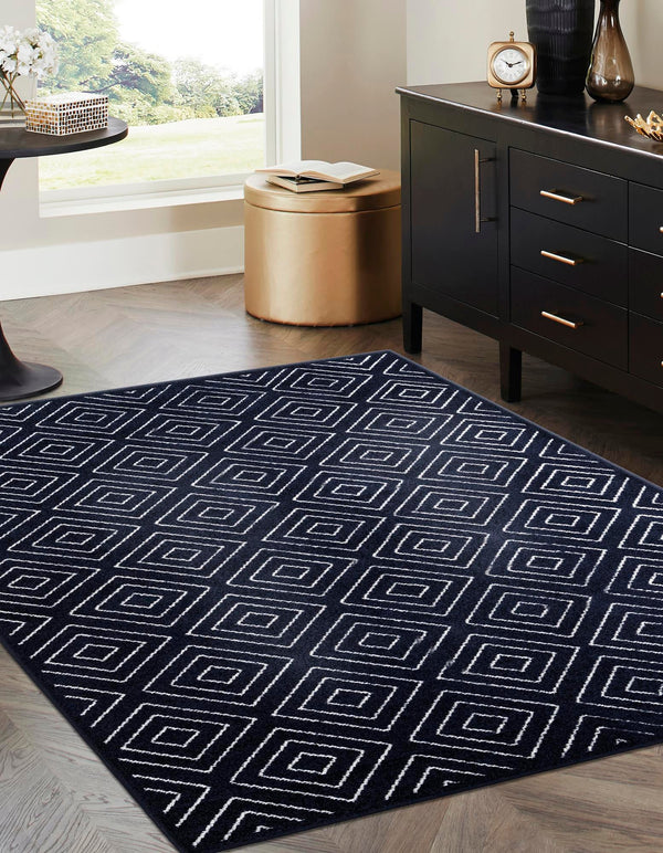 Catalina Cove Outdoor Collection Area Rug -  Venice Rectangle Navy Blue  lifestyle 17
