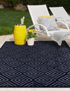 Catalina Cove Outdoor Collection Area Rug -  Venice Rectangle Navy Blue  lifestyle 21