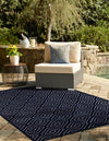 Catalina Cove Outdoor Collection Area Rug -  Venice Rectangle Navy Blue  lifestyle 29