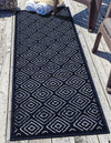 Catalina Cove Outdoor Collection Area Rug -  Venice Runner Navy Blue  lifestyle 107