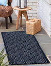 Catalina Cove Outdoor Collection Area Rug -  Venice Runner Navy Blue  lifestyle 121