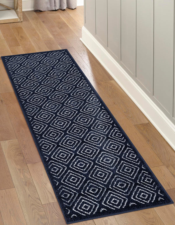 Catalina Cove Outdoor Collection Area Rug -  Venice Runner Navy Blue  lifestyle 128