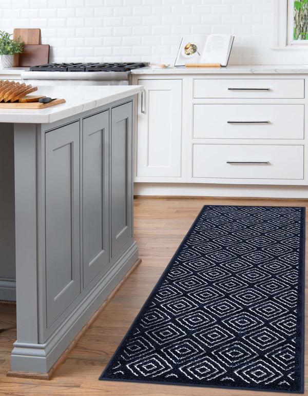 Catalina Cove Outdoor Collection Area Rug -  Venice Runner Navy Blue  lifestyle 142