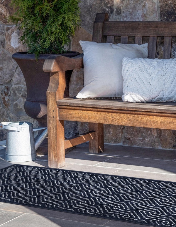 Catalina Cove Outdoor Collection Area Rug -  Venice Runner Navy Blue  lifestyle 149