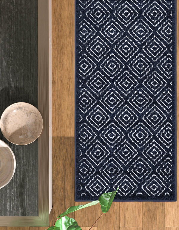 Catalina Cove Outdoor Collection Area Rug -  Venice Runner Navy Blue  lifestyle 156