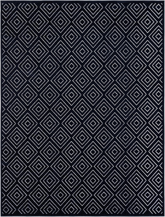 Catalina Cove Outdoor Collection Area Rug -  Venice Rectangle Navy Blue Main