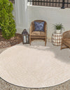 Catalina Cove Outdoor Collection Area Rug -  Venice Round Beige  lifestyle 95