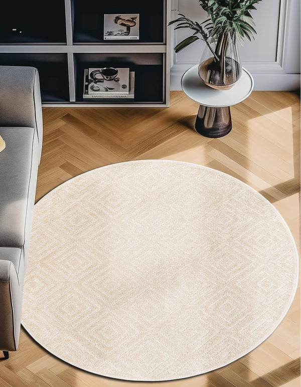 Catalina Cove Outdoor Collection Area Rug -  Venice Round Beige  lifestyle 137