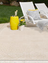 Catalina Cove Outdoor Collection Area Rug -  Venice Rectangle Beige  lifestyle 30