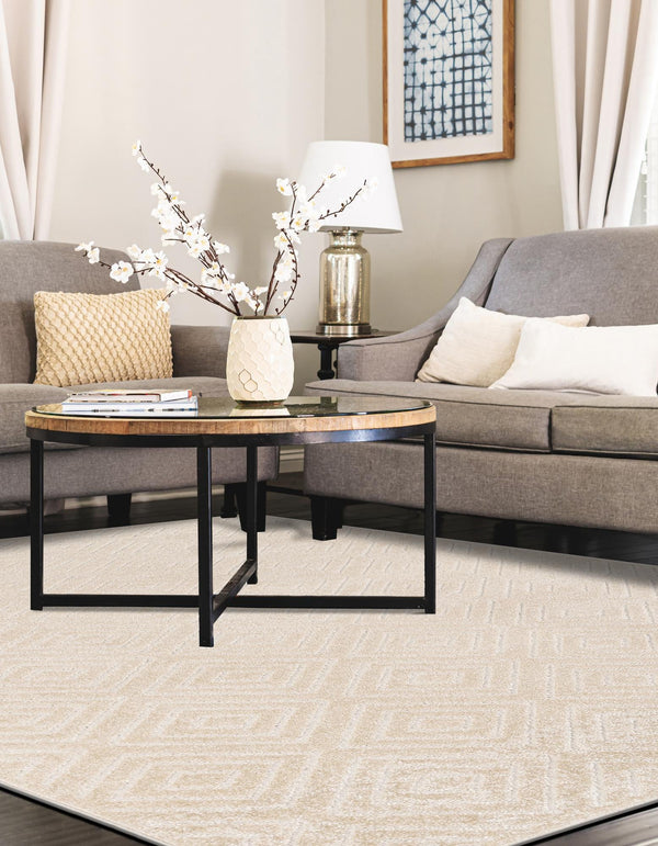 Catalina Cove Outdoor Collection Area Rug -  Venice Rectangle Beige  lifestyle 34