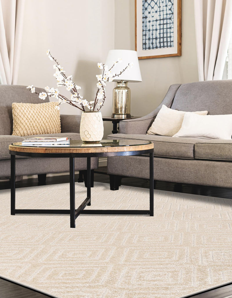 Catalina Cove Outdoor Collection Area Rug -  Venice Rectangle Beige  lifestyle 34