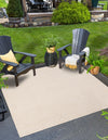 Catalina Cove Outdoor Collection Area Rug -  Venice Square Beige  lifestyle 94