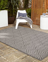 Catalina Cove Outdoor Collection Area Rug -  Venice Rectangle Gray  lifestyle 8