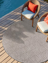 Catalina Cove Outdoor Collection Area Rug -  Venice Round Gray  lifestyle 97