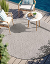 Catalina Cove Outdoor Collection Area Rug -  Venice Round Gray  lifestyle 125