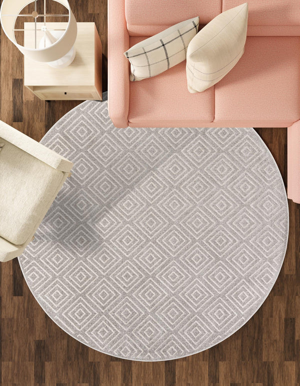 Catalina Cove Outdoor Collection Area Rug -  Venice Round Gray  lifestyle 160