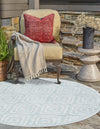 Catalina Cove Outdoor Collection Area Rug -  Venice Round Light Blue  lifestyle 174