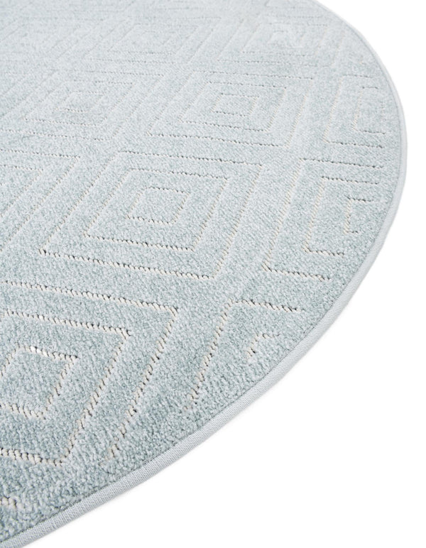 Catalina Cove Outdoor Collection Area Rug -  Venice Round Light Blue  lifestyle 215
