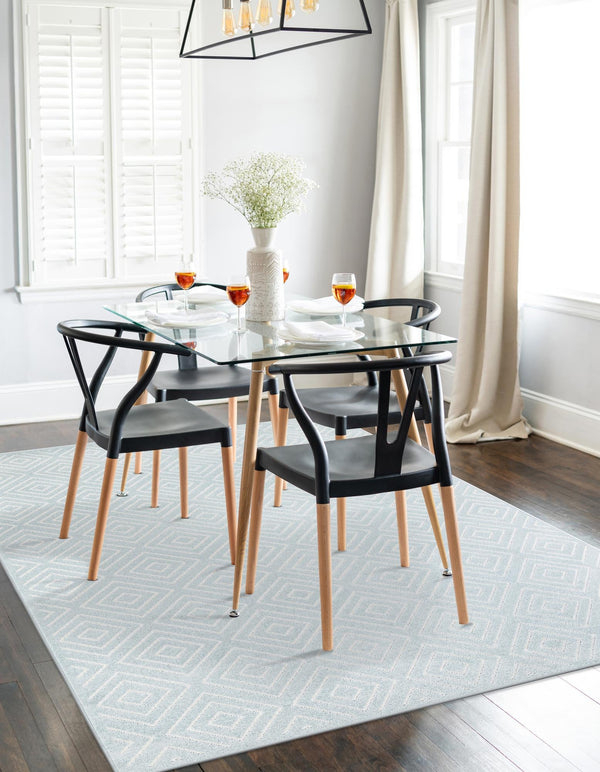 Catalina Cove Outdoor Collection Area Rug -  Venice Rectangle Light Blue  lifestyle 35