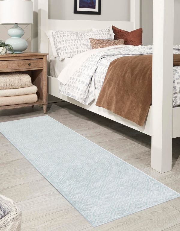 Catalina Cove Outdoor Collection Area Rug -  Venice Runner Light Blue  lifestyle 110
