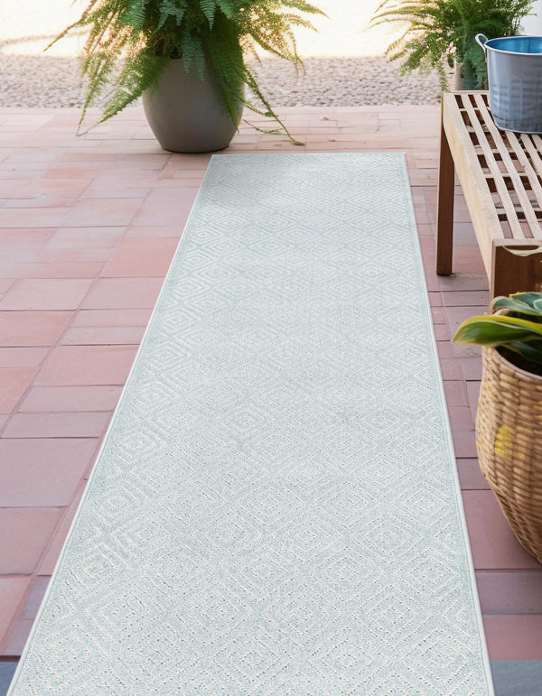 Catalina Cove Outdoor Collection Area Rug -  Venice Runner Light Blue  lifestyle 117