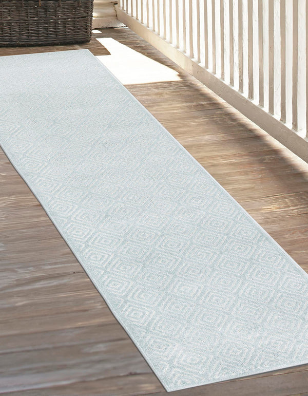 Catalina Cove Outdoor Collection Area Rug -  Venice Runner Light Blue  lifestyle 131