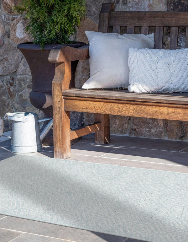 Catalina Cove Outdoor Collection Area Rug -  Venice Runner Light Blue  lifestyle 159