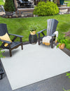 Catalina Cove Outdoor Collection Area Rug -  Venice Square Light Blue  lifestyle 103