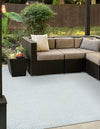 Catalina Cove Outdoor Collection Area Rug -  Venice Square Light Blue  lifestyle 175