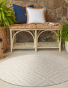 Catalina Cove Outdoor Collection Area Rug -  Coronado Round Beige and Ivory  lifestyle 88