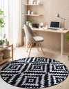 Catalina Cove Outdoor Collection Area Rug -  Coronado Round Navy Blue  lifestyle 87