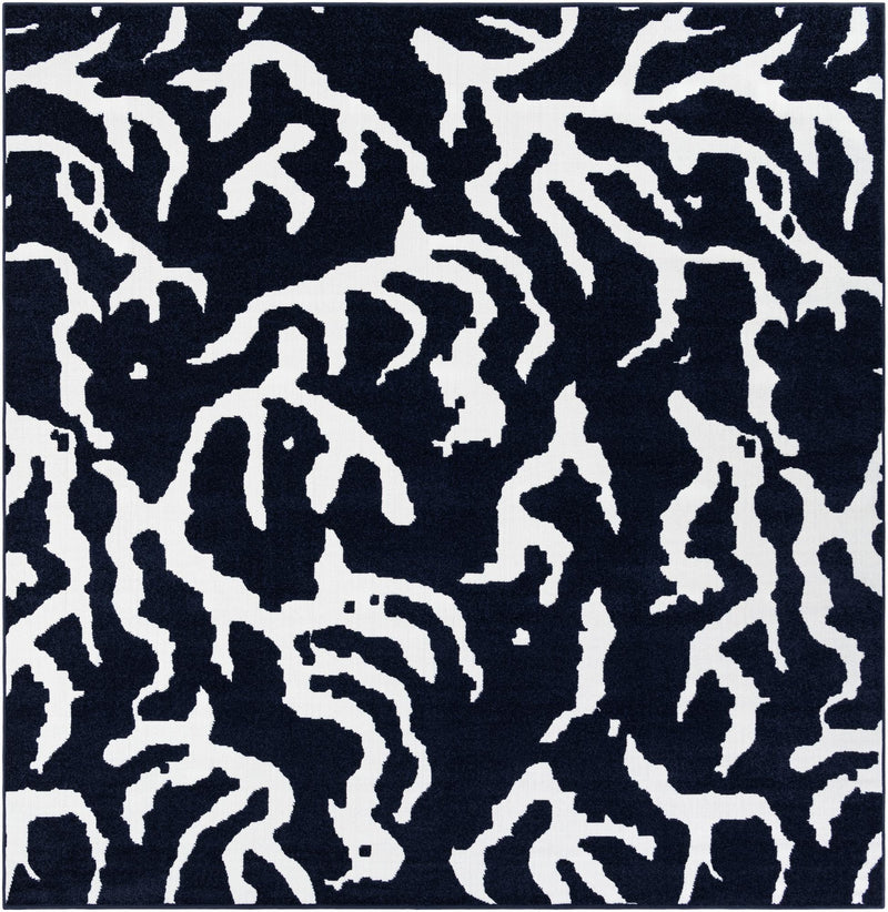 Catalina Cove Outdoor Collection Area Rug -  DelMar Square Navy Blue  lifestyle 46