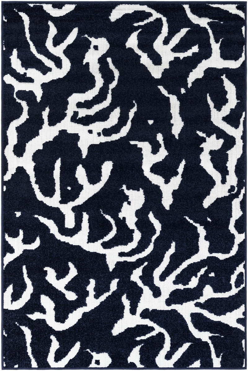 Catalina Cove Outdoor Collection Area Rug -  DelMar Rectangle Navy Blue  lifestyle 2