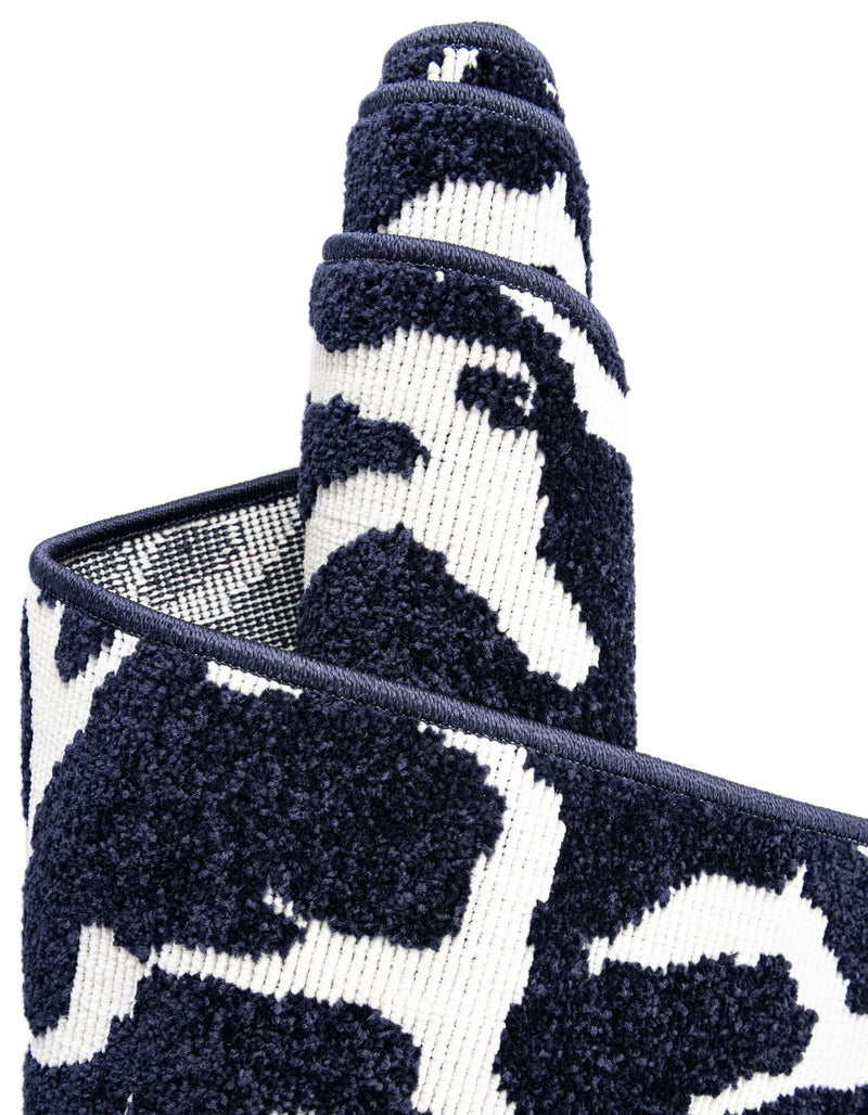 Catalina Cove Outdoor Collection Area Rug -  DelMar Rectangle Navy Blue  lifestyle 36