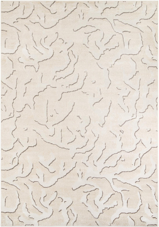 Catalina Cove Outdoor Collection Area Rug -  DelMar Rectangle Beige and Ivory Main