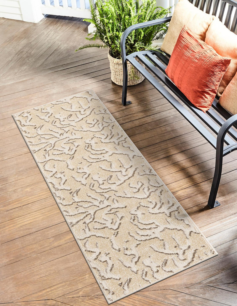 Catalina Cove Outdoor Collection Area Rug -  DelMar Runner Beige and Ivory  lifestyle 50