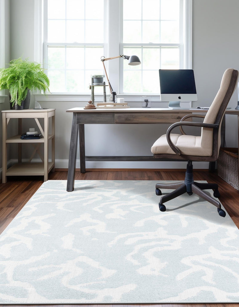 Catalina Cove Outdoor Collection Area Rug -  DelMar Rectangle Light Blue  lifestyle 9