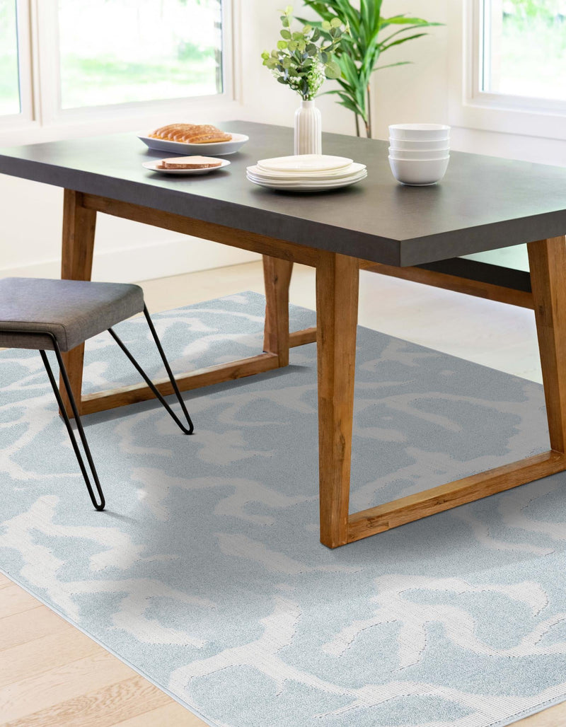 Catalina Cove Outdoor Collection Area Rug -  DelMar Rectangle Light Blue  lifestyle 25