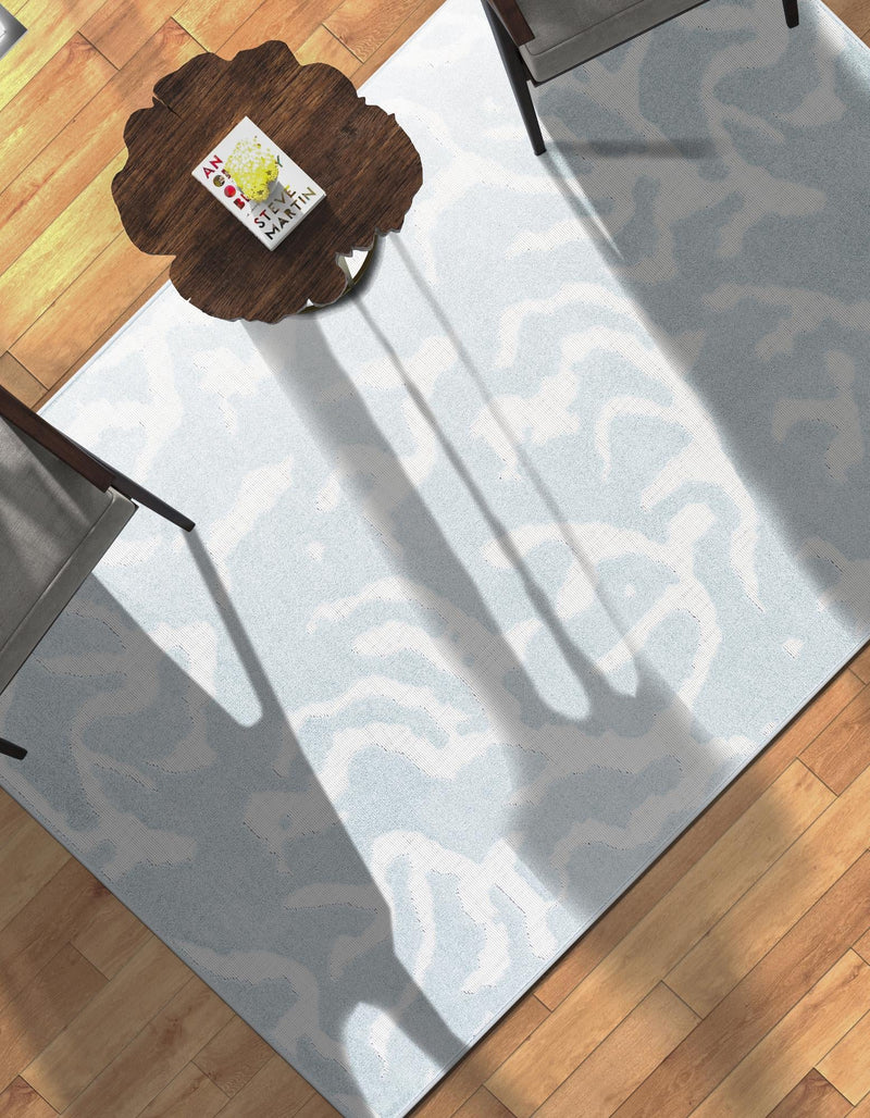 Catalina Cove Outdoor Collection Area Rug -  DelMar Rectangle Light Blue  lifestyle 41