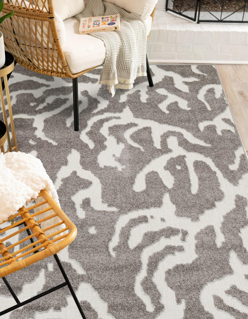 Catalina Cove Outdoor Collection Area Rug -  DelMar Rectangle Gray  lifestyle 30