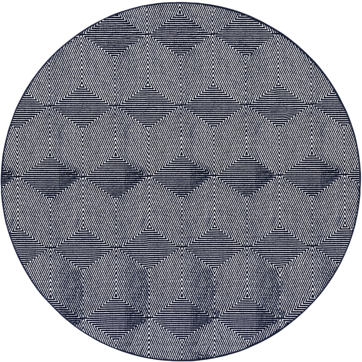 Catalina Cove Outdoor Collection Area Rug -  Hermosa Round Navy Blue  lifestyle 43