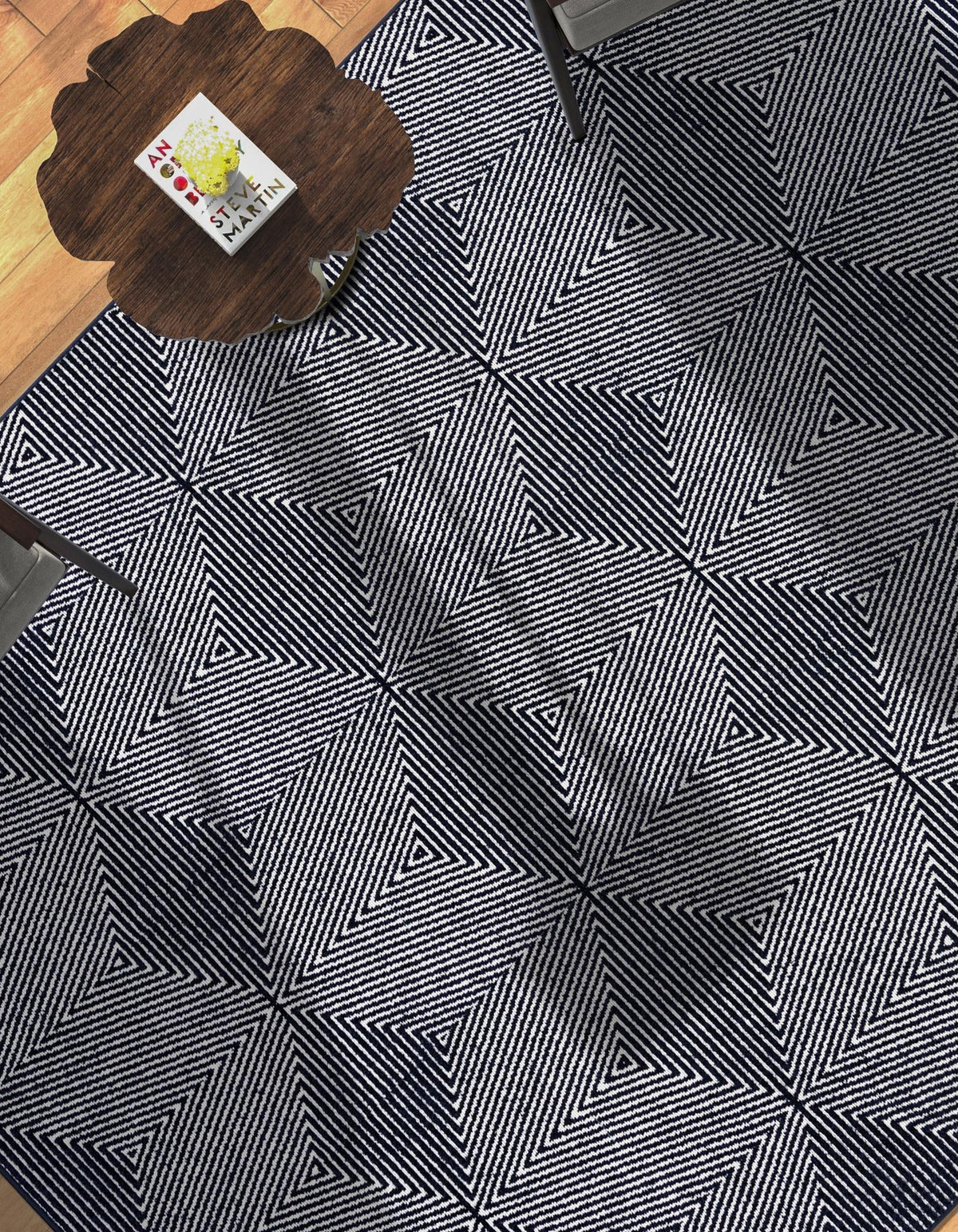 Catalina Cove Outdoor Collection Area Rug -  Hermosa Rectangle Navy Blue  lifestyle 5