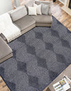 Catalina Cove Outdoor Collection Area Rug -  Hermosa Rectangle Navy Blue  lifestyle 9